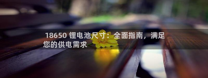 d88尊龙平台开户： 18650 锂电池尺寸：全面指南，满足
您的供电需求